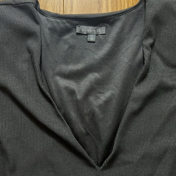 Dynamite v neck shoulder padded bodysuit - Picture 4 of 4